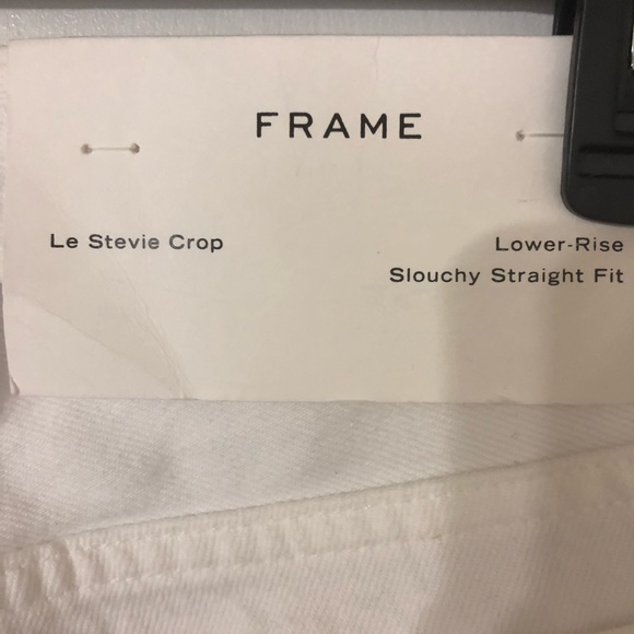 Frame Le Stevie Crop Blanc White Size 33 - Picture 5 of 5